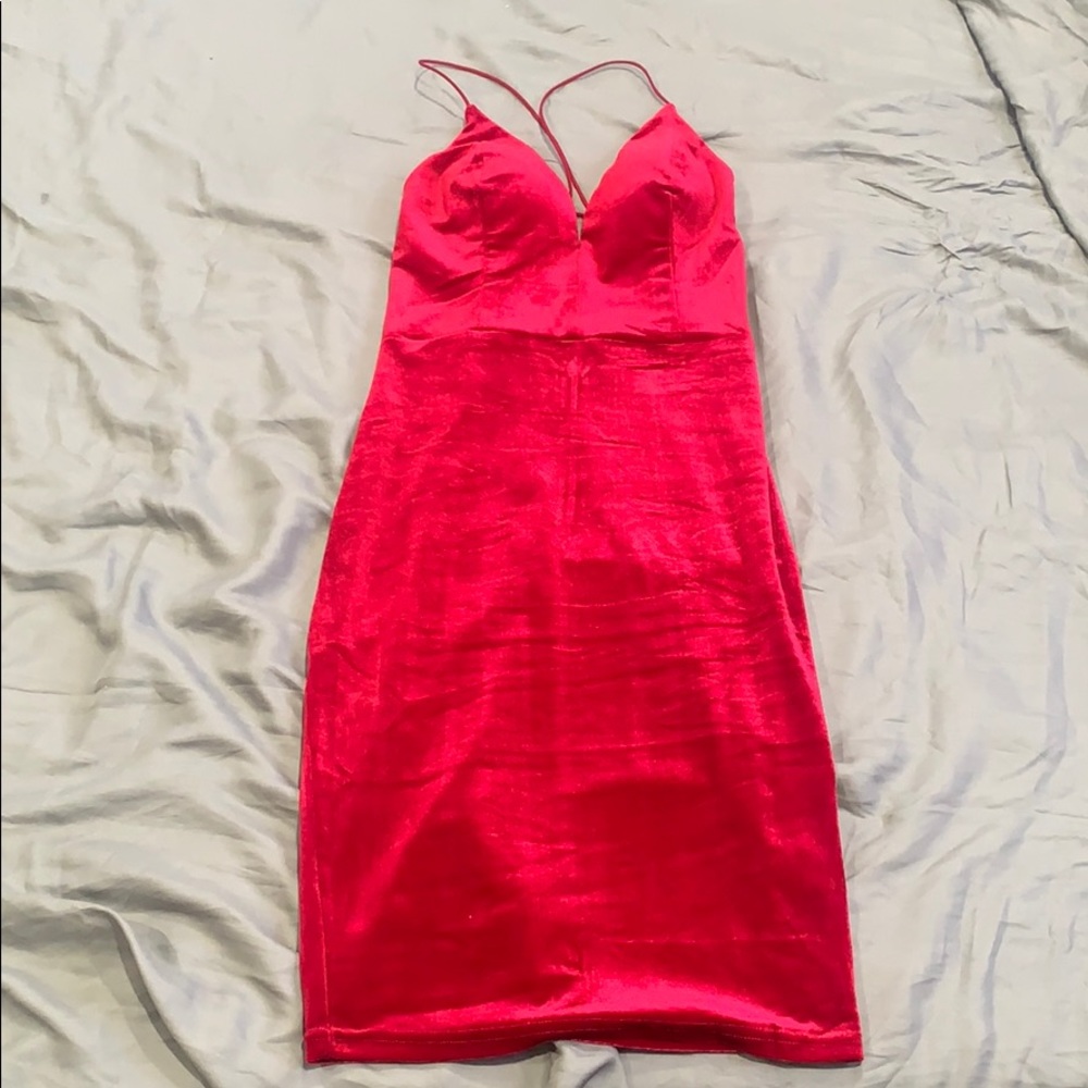 Velvet bodycon mini dress